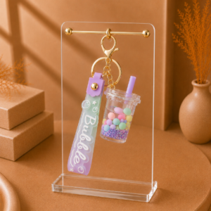 Pastel Bubble Cup Keychain